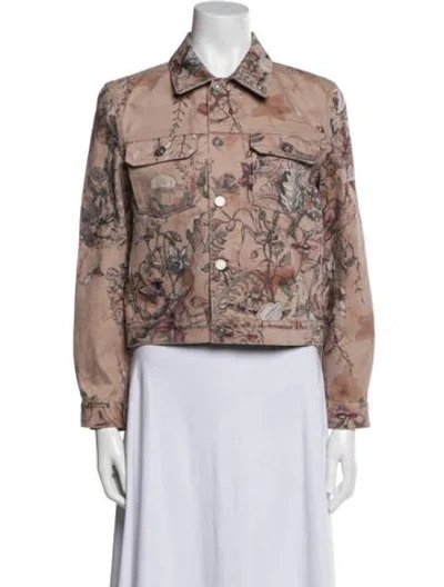 Pre-owned Dior 2023 Floral Print Utility Jacket In Neutral