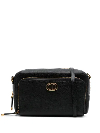 Pre-owned Dior 2023 Grained Calfskin Caro Double Pouch Crossbody Bag