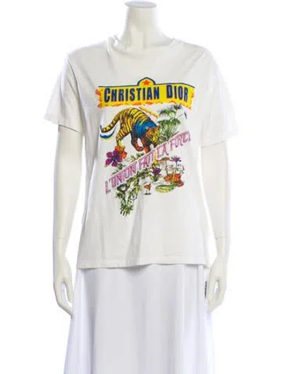 Pre-owned Dior 2023 Graphic Print T-shirt In White
