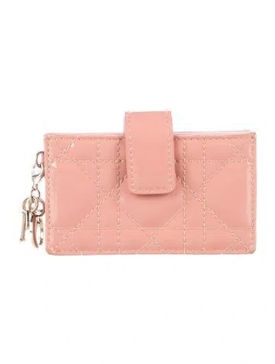 Pre-owned Dior 2023 Lady  5-gusset Card Holde Wallet In Pink