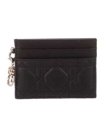 Pre-owned Dior 2023 Lady  Card Holder In Black