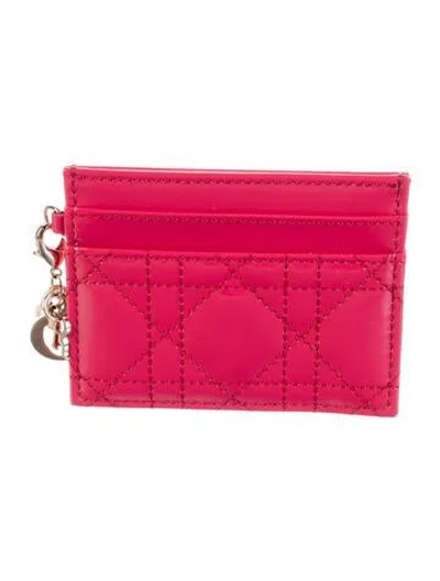 Pre-owned Dior 2023 Lady  Card Holder In Pink