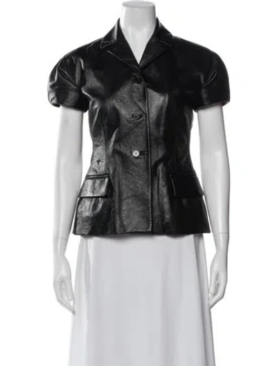 Pre-owned Dior 2023 Lamb Leather Jacket In Black