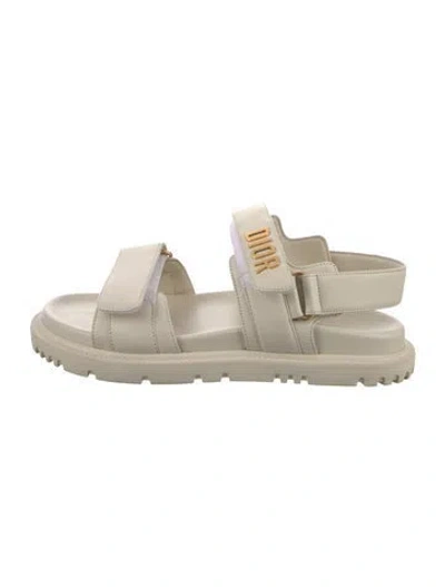 Pre-owned Dior 2023 Leather Sandals In Neutral