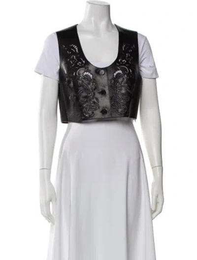 Pre-owned Dior 2023 Leather Vest In Black