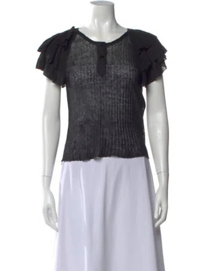 Pre-owned Dior 2023 Linen Top In Black