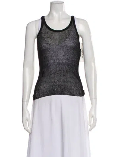 Pre-owned Dior 2023 Linen Top W/ Tags In Black