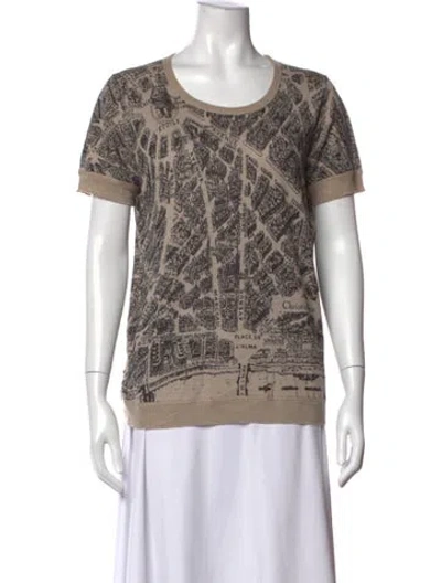 Pre-owned Dior 2023 Linen T-shirt In Black/neutrals