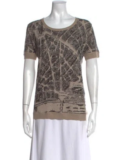 Pre-owned Dior 2023 Linen T-shirt In Brown