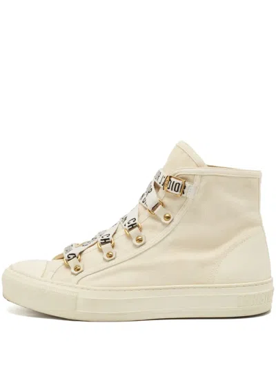 Pre-owned Dior 2023 Logo-laces Sneakers In White