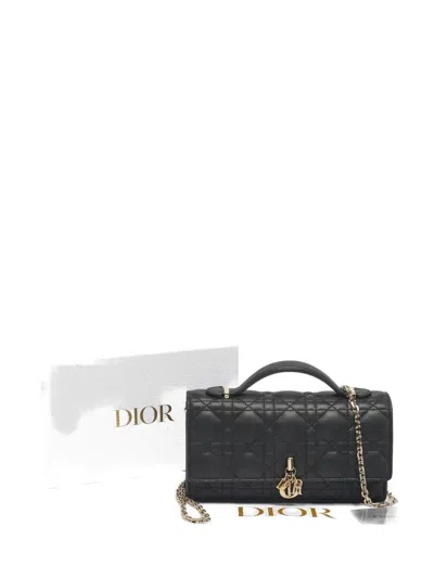 Pre-owned Dior 2023 Mini My  Cannage Leather Tote Bag In Black