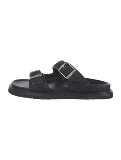 Pre-owned Dior 2023 Oblique Jacquard Sandals In Neutrals