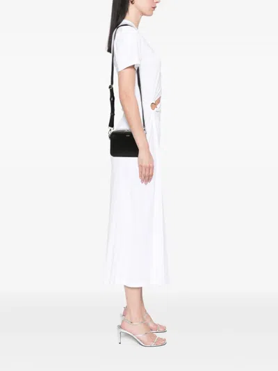Pre-owned Dior 2023 Oblique Perforated Calfskin Galaxy Pouch With Strap Crossbody Bag In Black