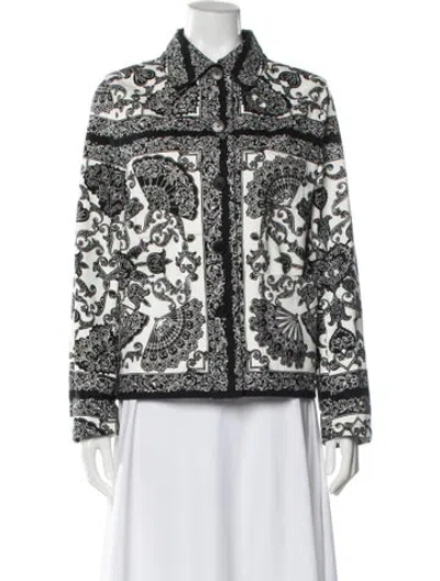 Pre-owned Dior 2023 Paisley Print Jacket In White