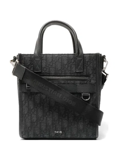 Pre-owned Dior 2023 Safari North-south Tote Bag In Black