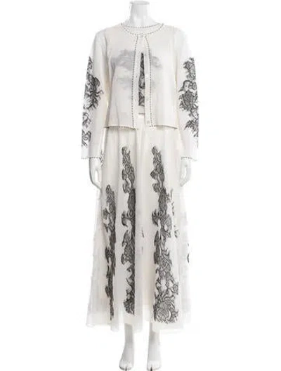 Pre-owned Dior 2023 Silk Skirt Set In White
