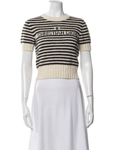 Pre-owned Dior 2023 Striped Sweater W/ Tags In Neutrals