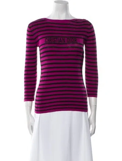 Pre-owned Dior 2023 Striped Top In Purple