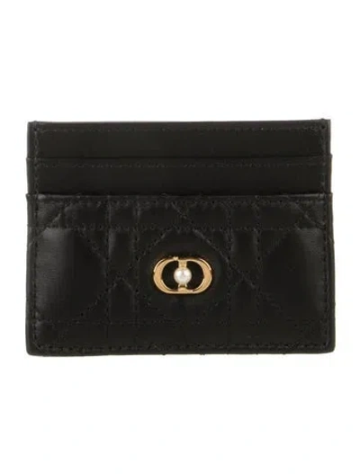 Pre-owned Dior 2024 Jolie Freesia Card Holder W/ Tags In Black