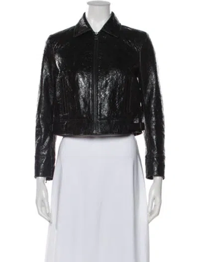 Pre-owned Dior 2024 Leather Biker Jacket In Black