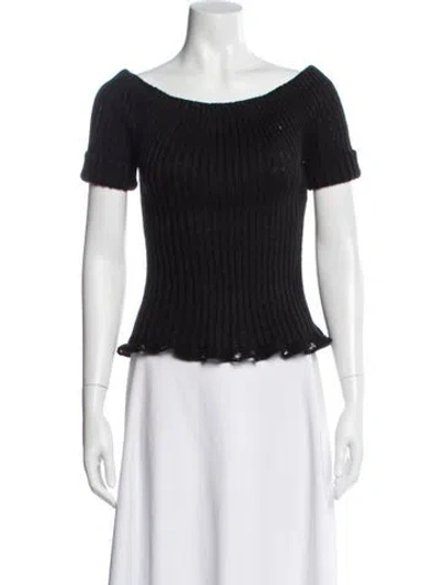 Pre-owned Dior 2024 Linen Sweater In Black