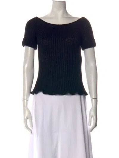 Pre-owned Dior 2024 Linen Sweater In Black