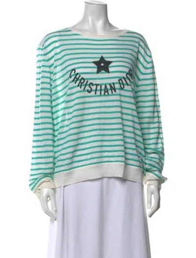 Pre-owned Dior 2024 Linen Top In Green