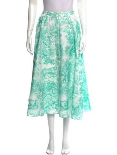 Pre-owned Dior 2024 Midi Length Skirt In Green