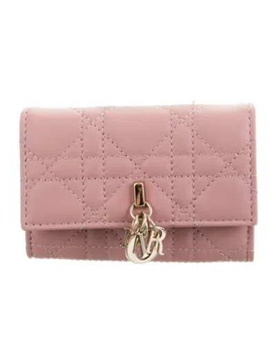 Pre-owned Dior 2024 Miss  Glycine Compact Wallet In Pink