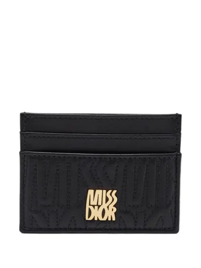 Pre-owned Dior 2024 Miss  Quilted Card Holder In Black