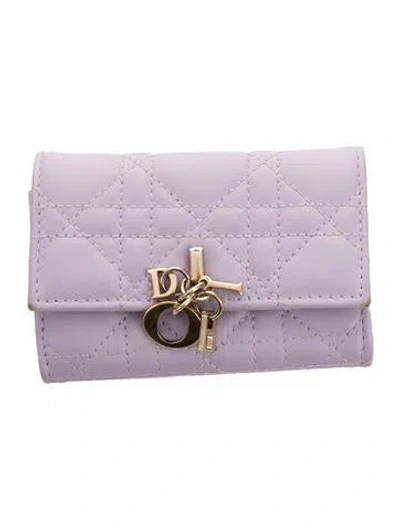 Pre-owned Dior 2024 My  Glycene Card Holder In Purple