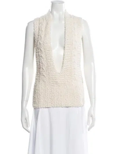 Pre-owned Dior 2024 Open Front Sweater In White