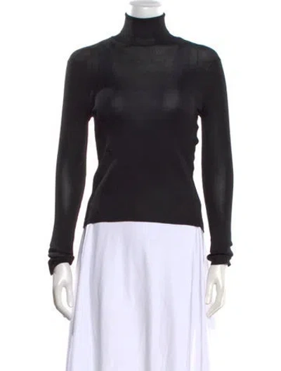 Pre-owned Dior 2024 Silk Sweater In Black