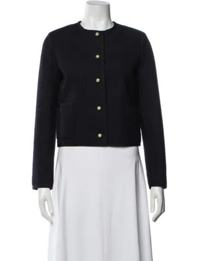 Pre-owned Dior 2024 Virgin Wool Jacket In Blue