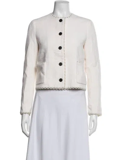 Pre-owned Dior 2024 Virgin Wool Jacket W/ Tags In White