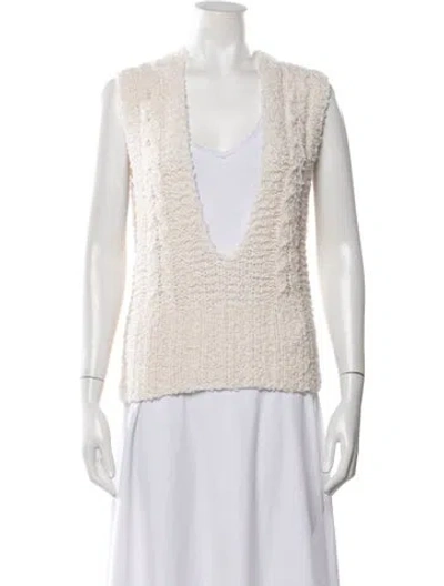 Pre-owned Dior 2024 V-neck Sweater In Neutral