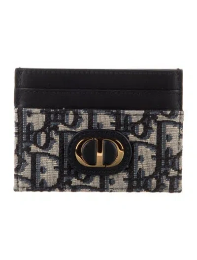 Pre-owned Dior 2025 30 Montaigne Freesia Card Holder In Blue