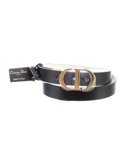 Pre-owned Dior 2025 30 Montaigne Reversible Belt W/ Tags In Black