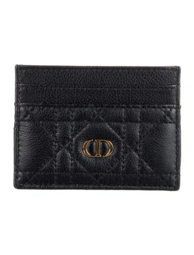 Pre-owned Dior 2025 Caro Freesia Card Holder Card Holder In Black