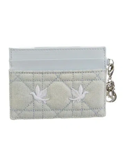Pre-owned Dior 2025 Amour Lady  Freesia Card Holder Wallet In Blue