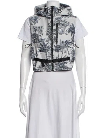 Pre-owned Dior 2025 Iviera Toile De Jouy Palms Motif Vest In Blue