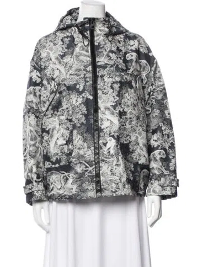 Pre-owned Dior 2025 Graphic Print Jacket In Blue