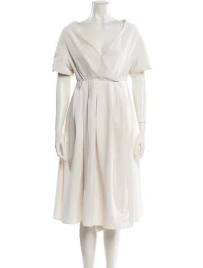 Pre-owned Dior 2025 Midi Length Dress In White