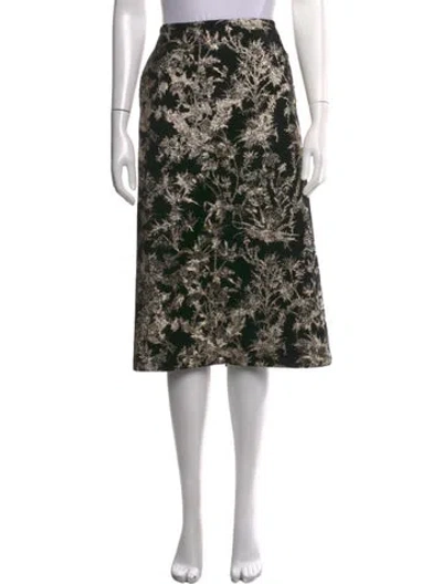 Pre-owned Dior 2025 Midi Length Skirt In Black/gold/metallic