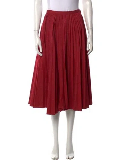 Pre-owned Dior 2025 Midi Length Skirt In Red