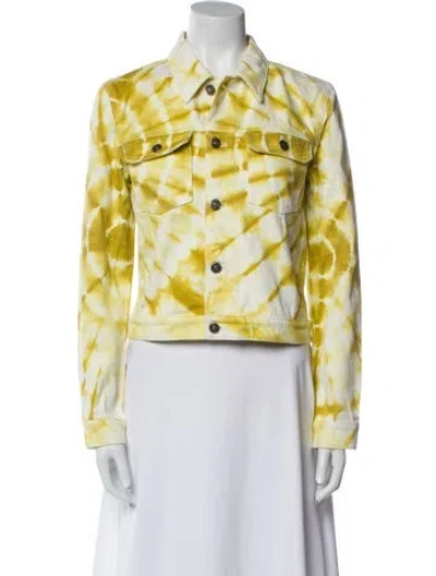 Pre-owned Dior 2025 Miss  Tie-dye Denim Denim Jacket In Yellow