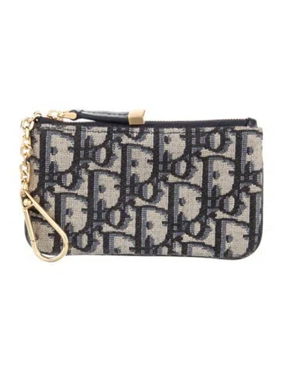 Pre-owned Dior 2025 Myrte Zipped Key Case Pouch In Neutral