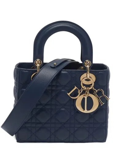 Pre-owned Dior 2025 Small Lady  My Abc Tote Bag In Blue