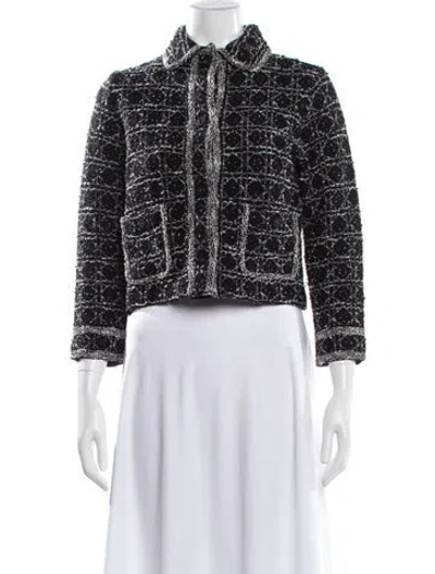 Pre-owned Dior 2025-2026 Tweed Pattern Evening Jacket In Gray