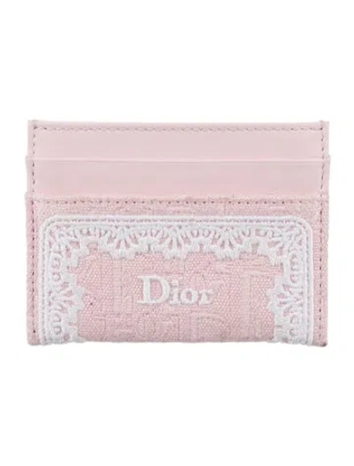 Pre-owned Dior 2026 Freesia Card Holder Card Holder In Pink